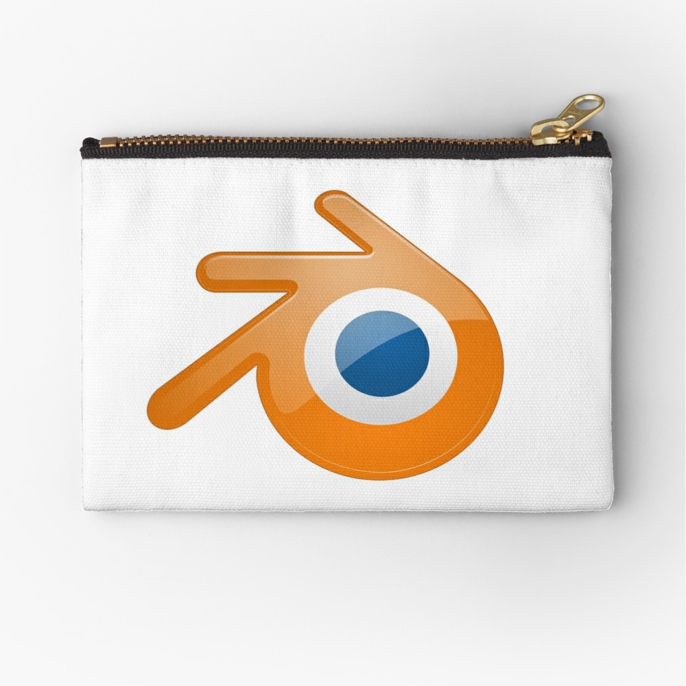 1000x1000 Blender Logo Desktop Icon Version Zipper Pouch