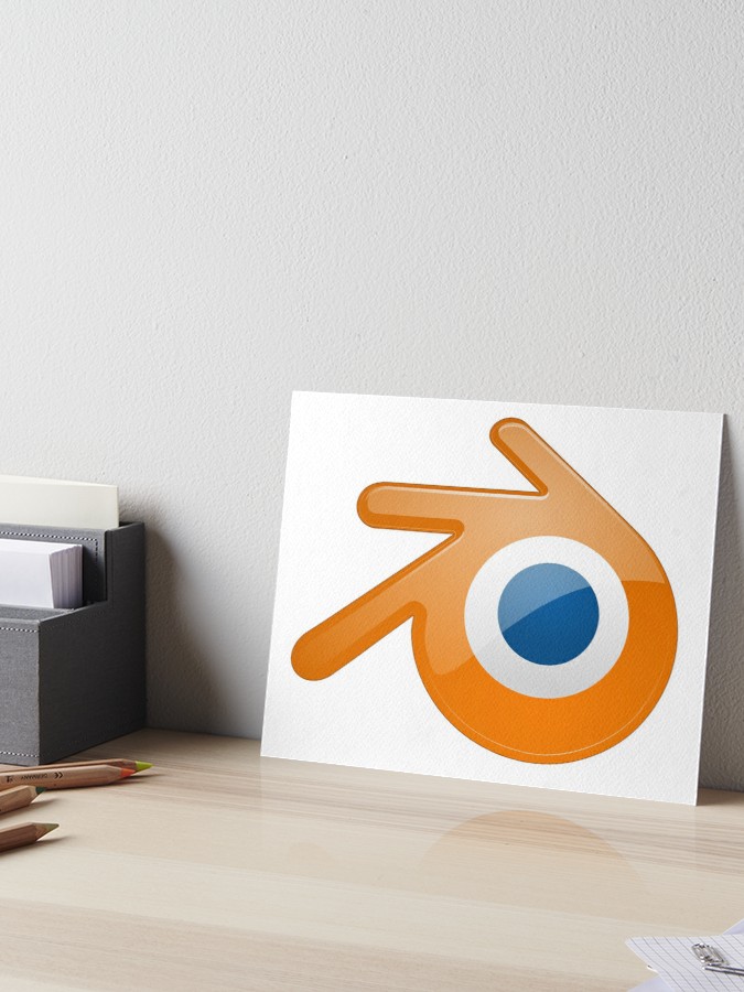 675x900 Blender Logo Desktop Icon Version Art Board Print