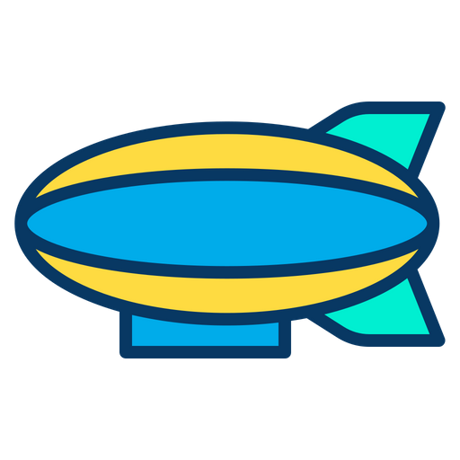 512x512 Blimp Icon Of Colored Outline Style