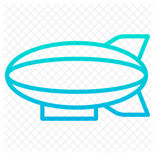 512x512 Blimp Icon Of Gradient Style