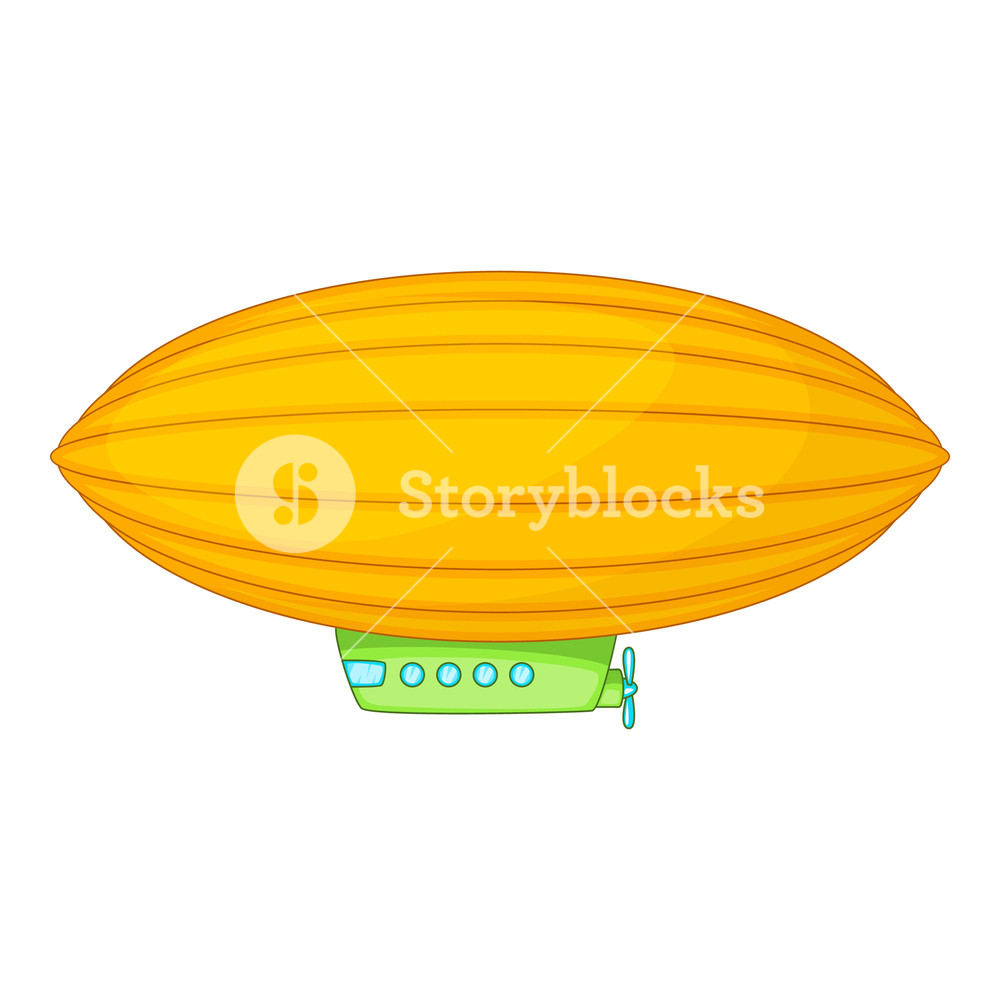 1000x1000 Elliptical Airship Icon Cartoon Illustration Of Elliptical