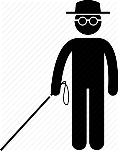 400x512 Blind, Man Icon