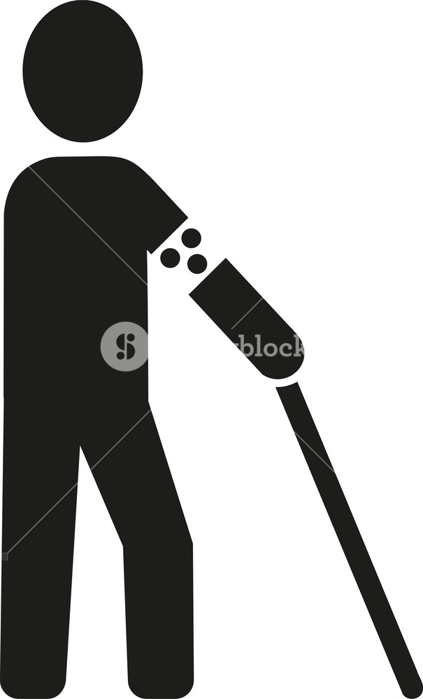 605x1000 Blind Man Icon Symbol Royalty Free Stock Image