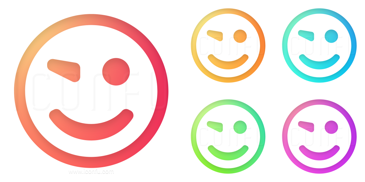 1200x600 Emoticon Blink Icon