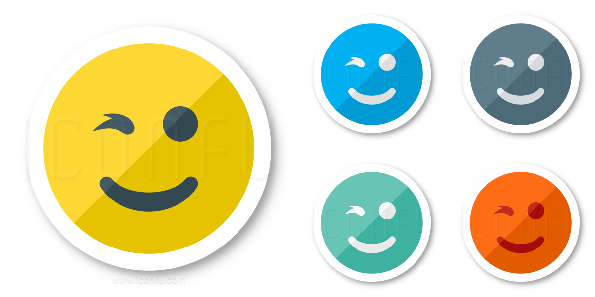 1200x600 Emoticon Blink Icon