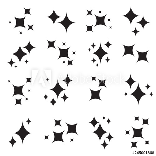 500x500 Star Blink Icon Vector On White Background