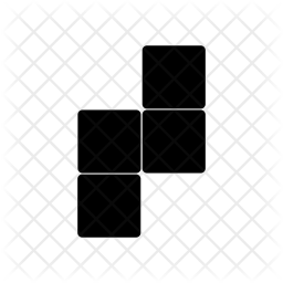 Tetris Block Icon Of Glyph Style 256x256 Tetris Block Icon Of Glyph Style