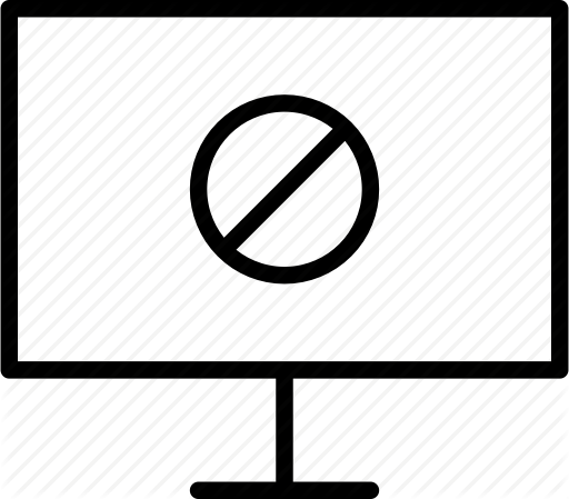 Blocked, Computer, Media, Rejected, Screen, Tv Icon 512x449 Blocked, Computer, Media, Rejected, Screen, Tv Icon