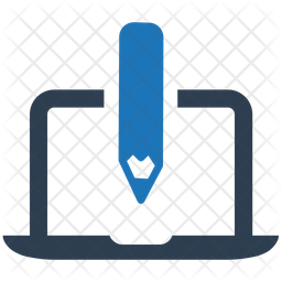 256x256 Online Blog Icon Of Flat Style