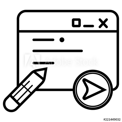 500x500 Write Blog Post Icon Vector