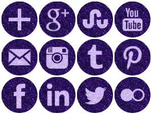 300x231 Free Purple Sparkle Social Media Icons