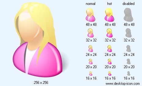464x280 Blonde Icon Image Desktop People Icons