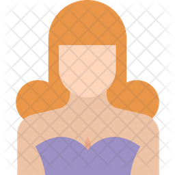 256x256 Blonde Icon Of Flat Style