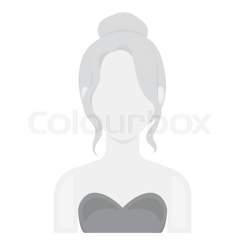 800x800 Blonde Icon Monochrome Single Stock Vector Colourbox