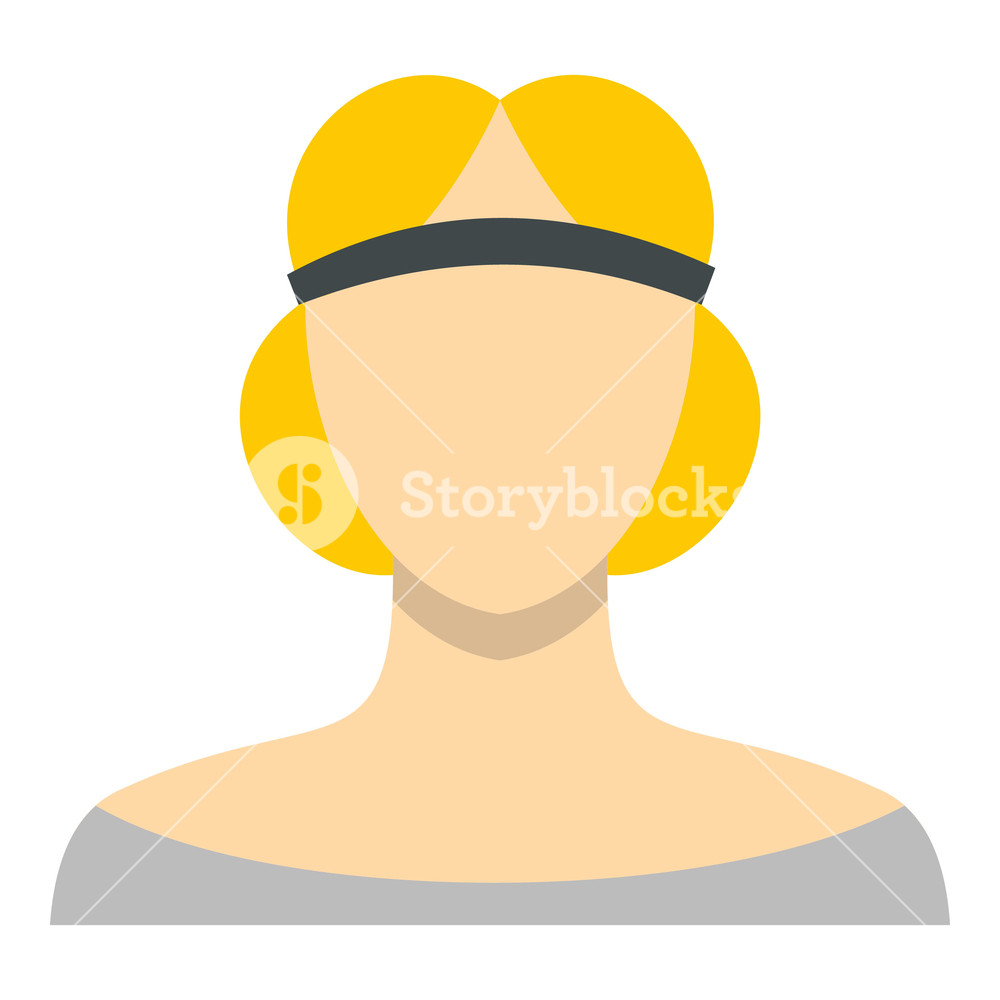 1000x1000 Blonde Woman Medieval Icon Flat Illustration Of Woman Icon