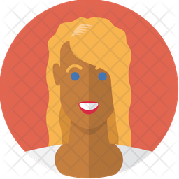 256x256 Tanned Blonde Icon Of Flat Style