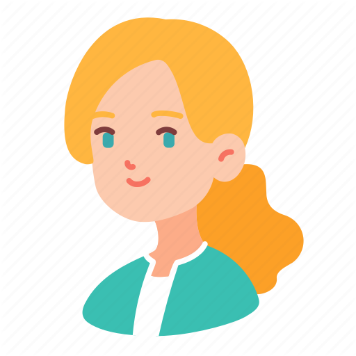 512x512 Avatar, Blonde, Curl, Girl, People, Teenager, Woman Icon