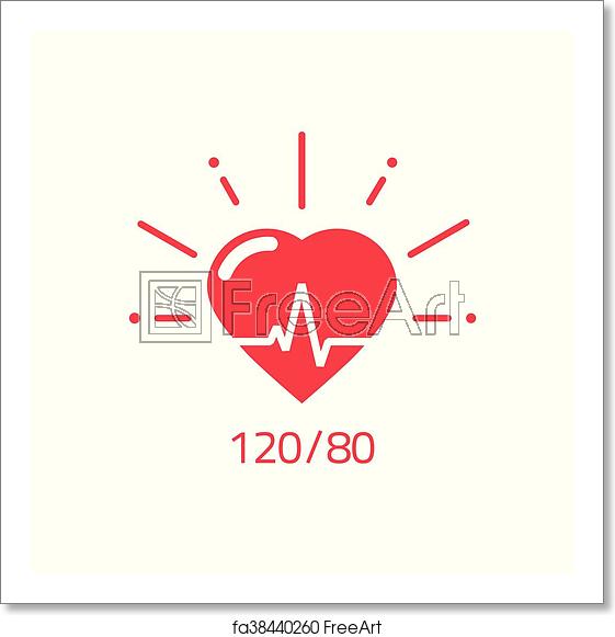 561x581 Free Art Print Of Blood Pressure Vector Icon, Good Health Heart