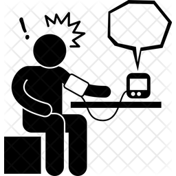 256x256 Measure Blood Pressure Icon Of Glyph Style