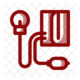 256x256 Blood Pressure Gauge Icon Of Colored Outline Style