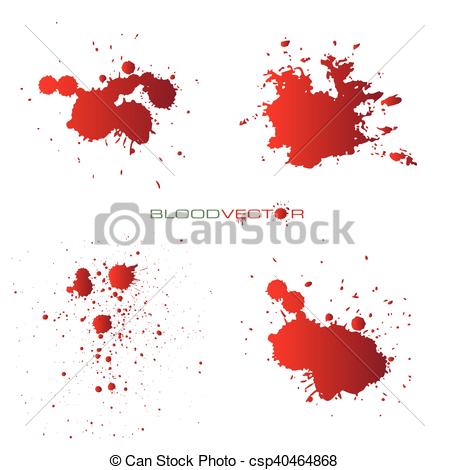 449x470 Blood Splatter Isolated On White Background, Vector Design