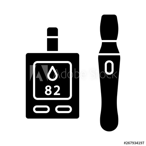 500x500 Blood Sugar Monitor Glyph Icon