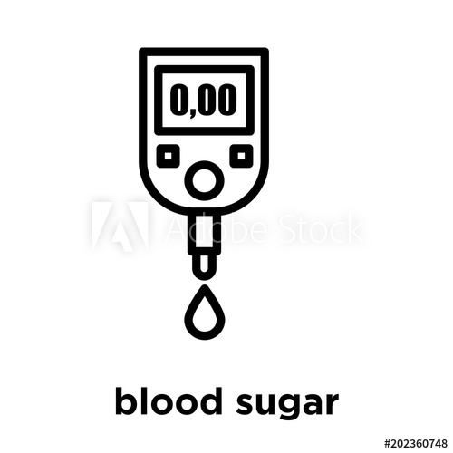 500x500 Blood Sugar Icon Isolated On White Background