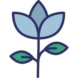 256x256 Bloom Icon Of Colored Outline Style