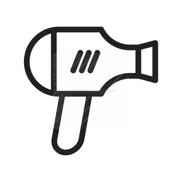 600x600 Hair Dryer Line Icon