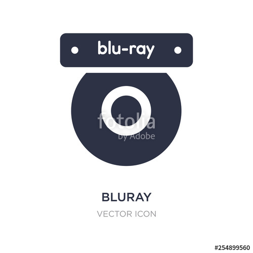 500x500 Bluray Icon On White Background Simple Element Illustration