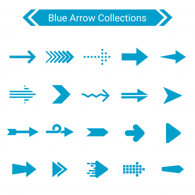 626x626 Blue Arrow Icon Set Vector Premium Download