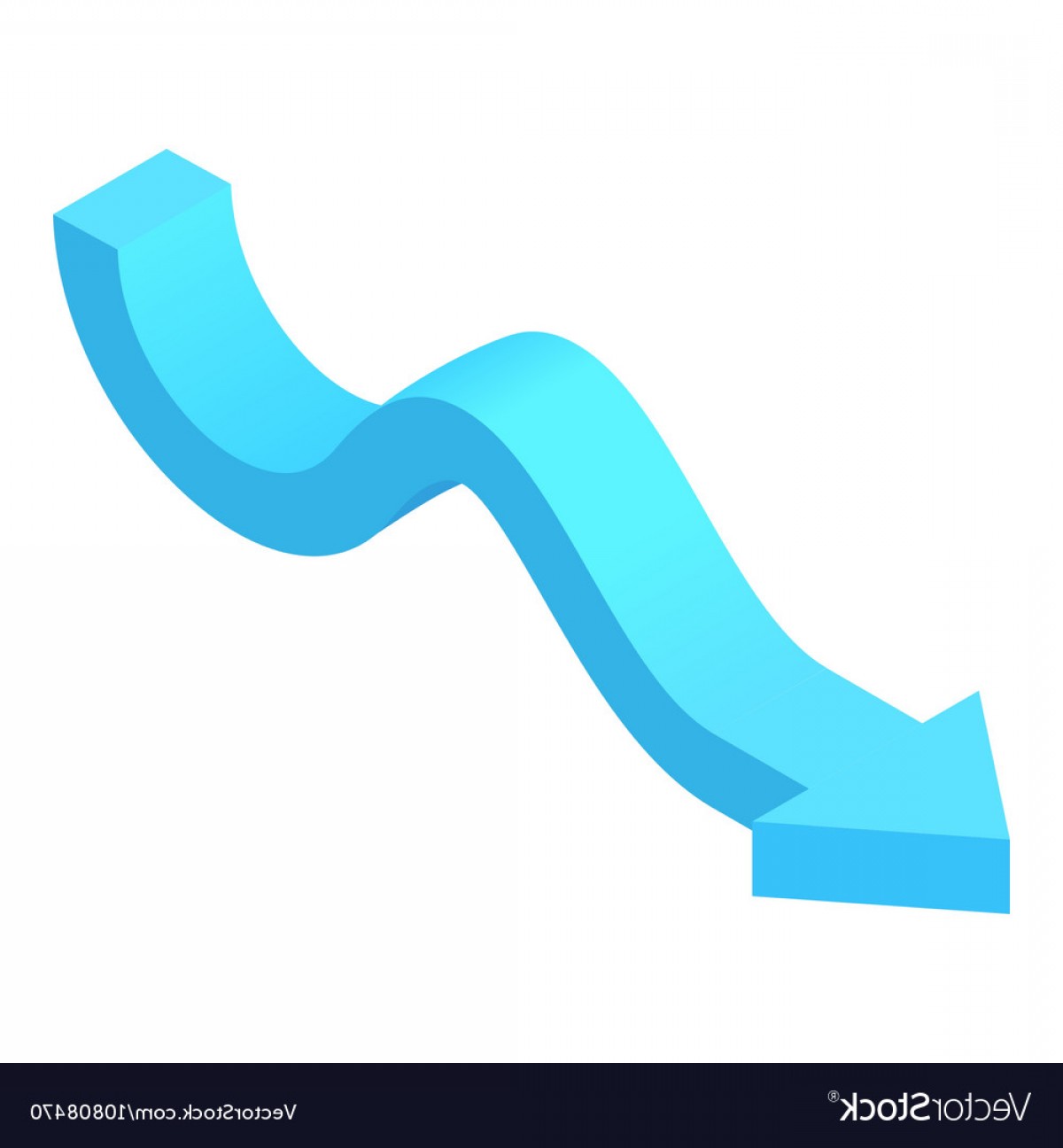 1200x1296 Curved Blue Arrow Icon Cartoon Style Vector Handandbeak