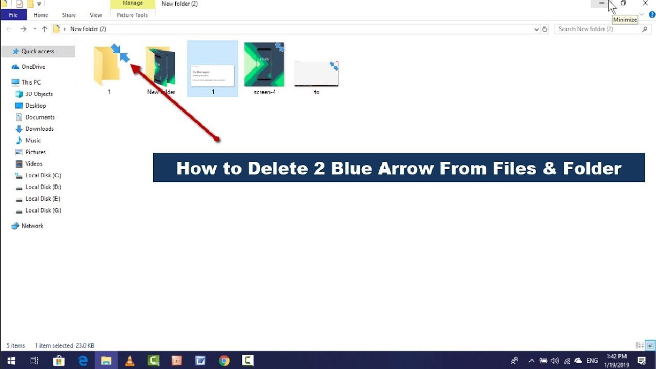 1280x720 How To Remove Two Blue Arrows From A Or Folder Icon