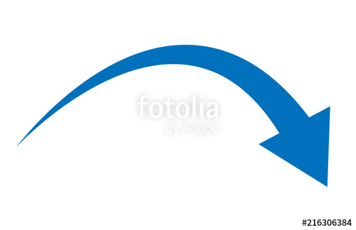 500x324 Blue Arrow Icon On White Background Flat Style Abstract Blue