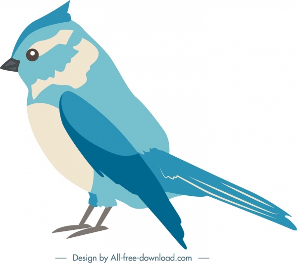 600x532 Nature Design Element Blue Bird Icon Cartoon Sketch Free Vector