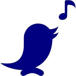 256x256 Navy Blue Bird Icon