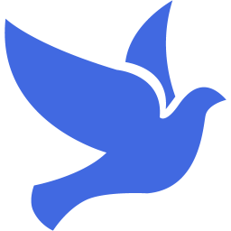256x256 Royal Blue Bird Icon
