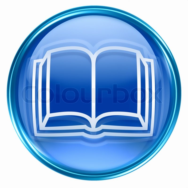 800x797 Book Icon Blue, Isolated On White Stock Image Colourbox