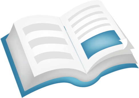 487x345 Book Open Icon Blue