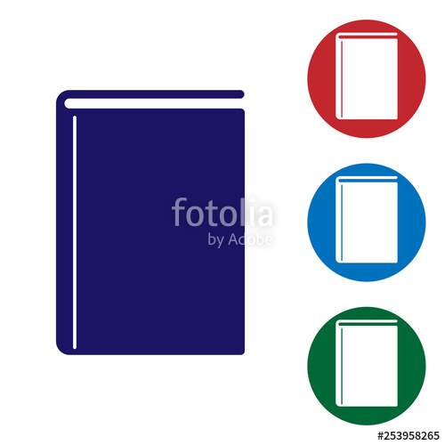 500x500 Blue Book Icon Isolated On White Background Set Color Icon