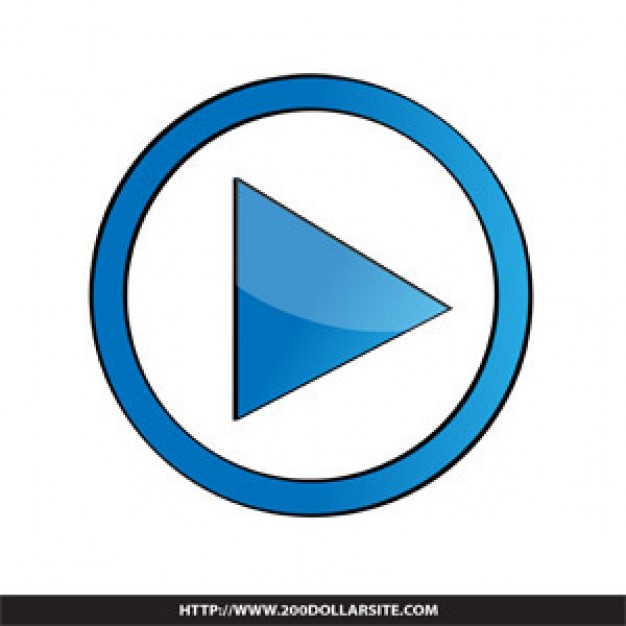 626x626 Blue Play Button Design Vector Free Download