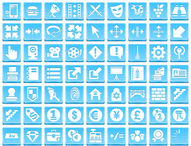 656x504 Free Blue Button Icons