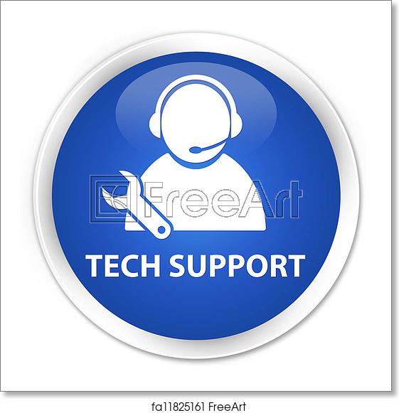 561x581 Free Art Print Of Tech Support Icon Blue Button Tech Support Icon