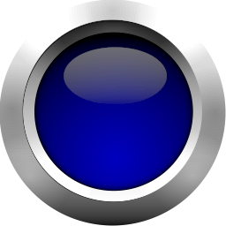 256x256 Blue Button Pressed Icon