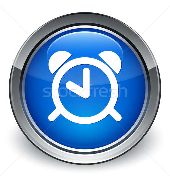 562x600 Alarm Icon Glossy Blue Button Stock Photo Faysal Farhan