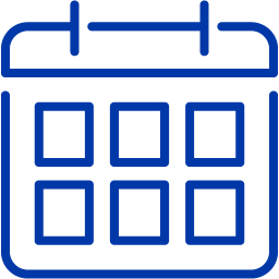 256x256 Royal Azure Blue Calendar Icon