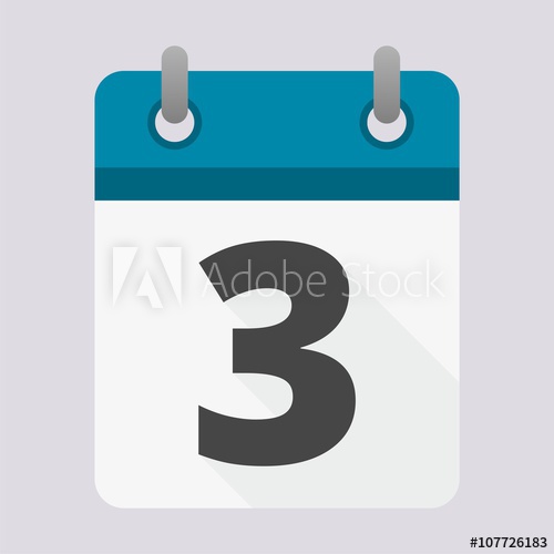 500x500 Blue Calendar Icon With Long Shadow