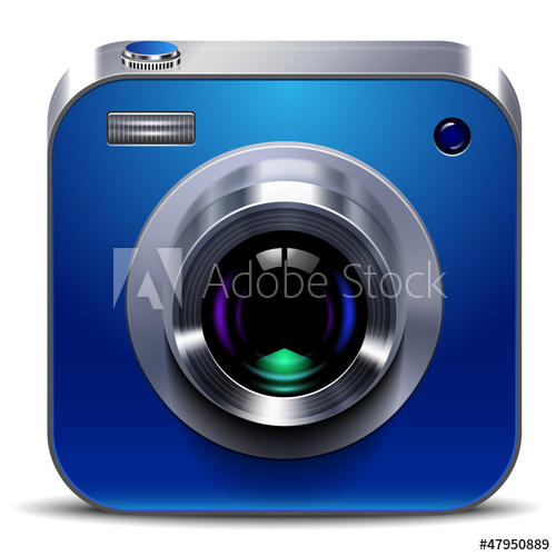 500x500 Blue Camera Icon
