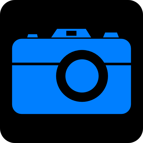 600x600 Blue Camera Icon Clip Art