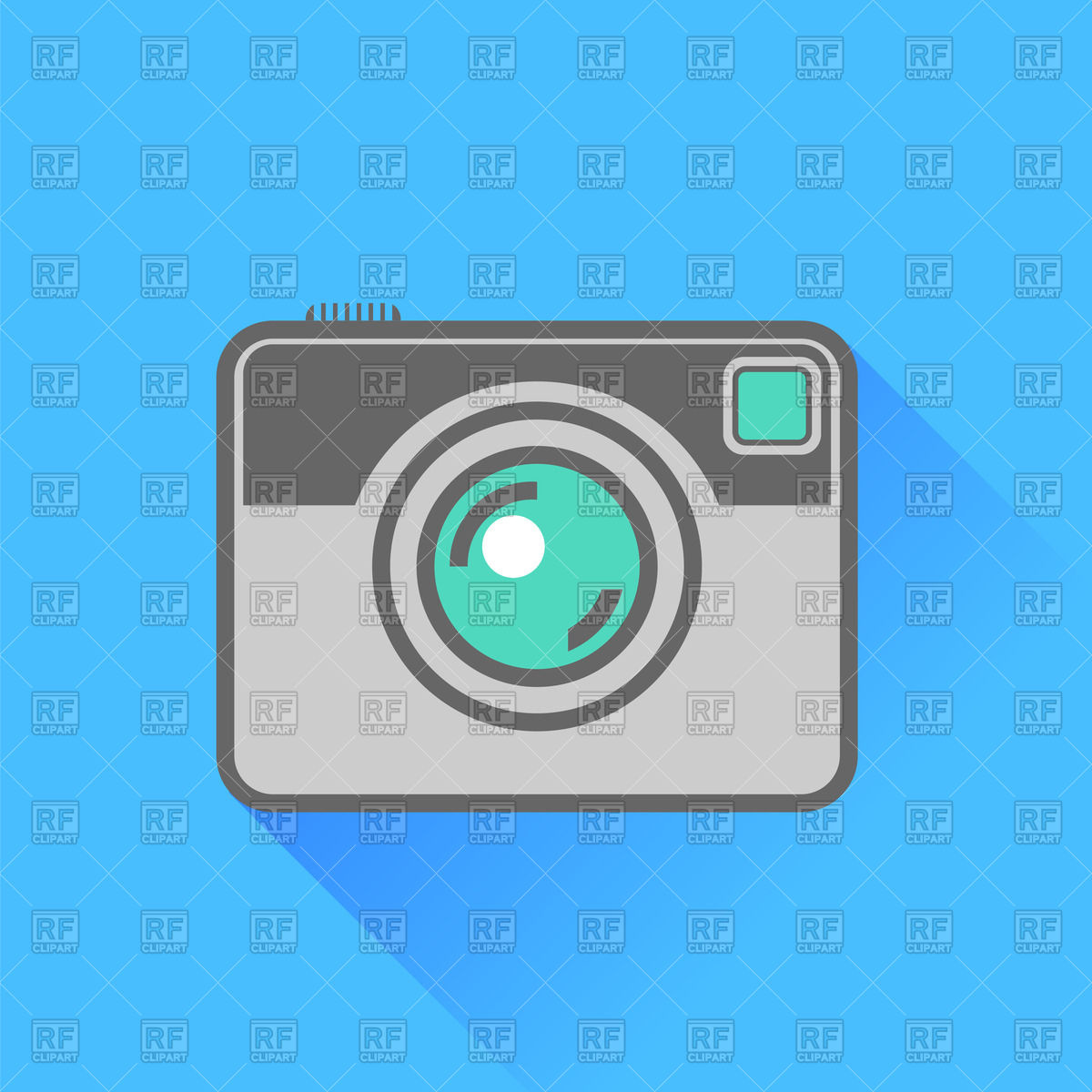 1200x1200 Camera Icon On Blue Background Vector Image Of Signs, Symbols